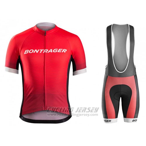 2016 Cycling Jersey Trek Bontrager Red and Black Short Sleeve and Bib Short